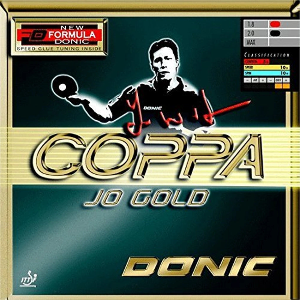 DONIC Coppa JO Gold Table Tennis Rubber 12061/12021 - Black product image - Donic table tennis rubber