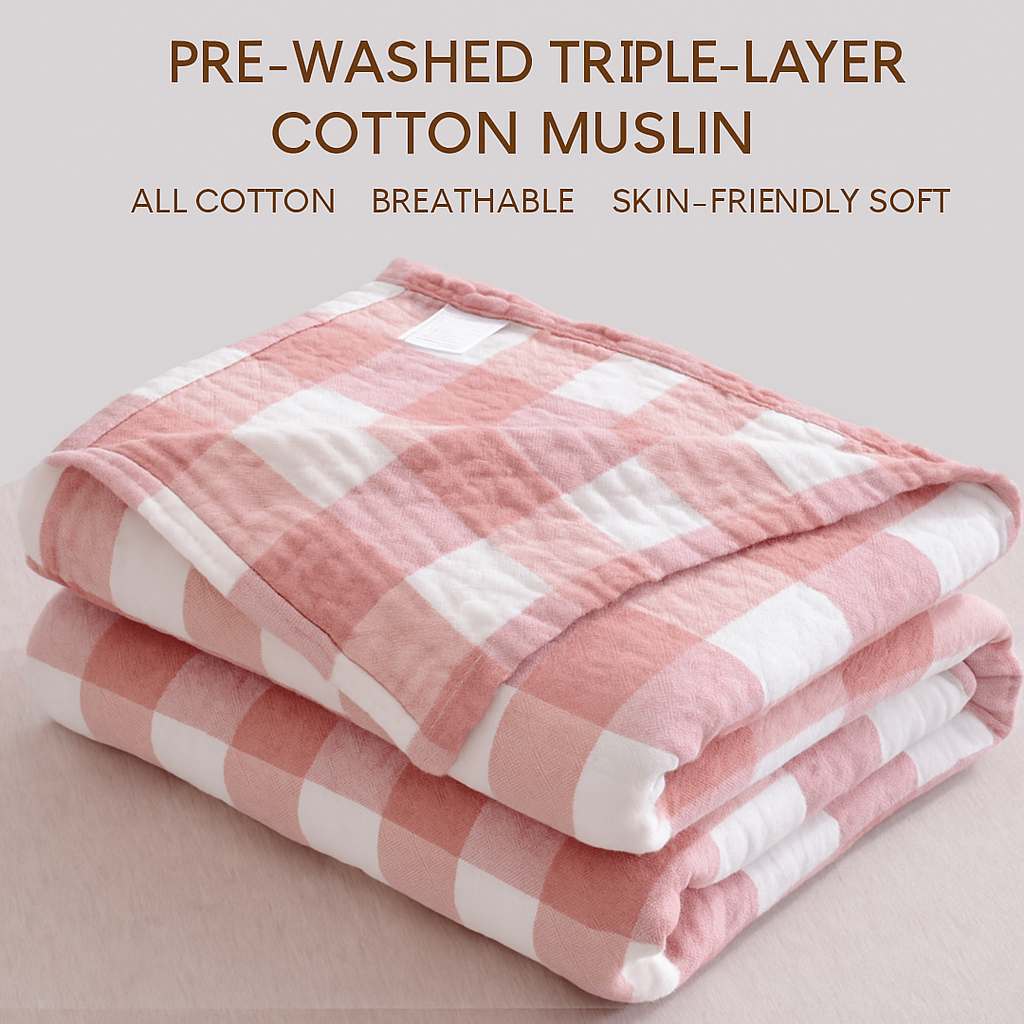 Gauze Blanket - Pure Cotton Towel Quilt Sofa Blanket Office Nap Blanket