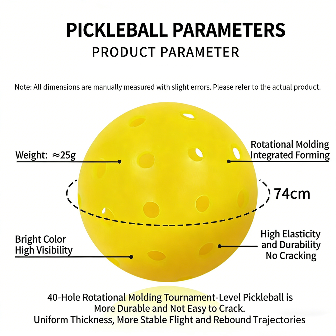 SPP 40-Hole Rotomolded One-Piece Pickleball - Tournament-Grade with Smooth Surface &amp; Uniform Structure