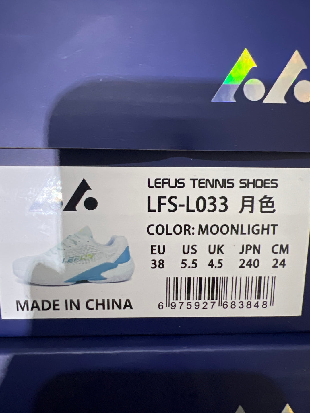 LEFUS Professional Non-Slip Tennis Shoes, Breathable KPU Mesh Sneakers with MD Rubber TPU Sole for Outdoor Sports L033