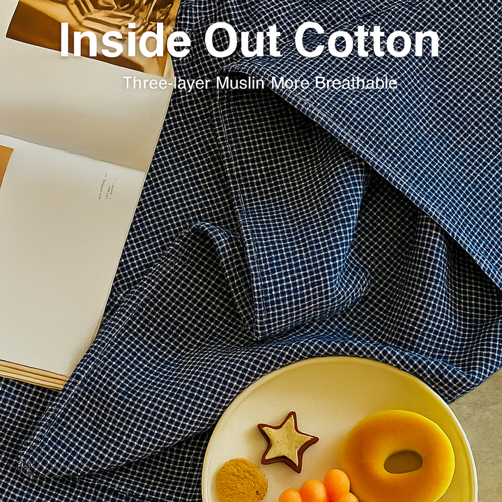 Japanese-Style All-Cotton Towel Blanket - Summer Thin Pure Cotton Double King-Sized Bedding Blanket