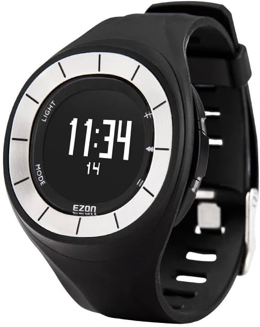 EZON 5ATM Waterproof Digital Watch – Calorie & Step Tracker, Unisex Sports Watch T028