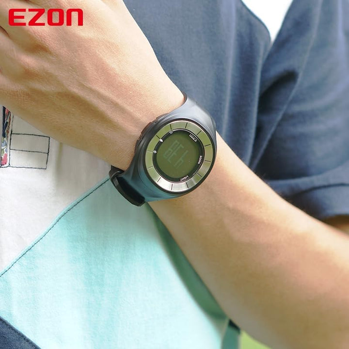 EZON 5ATM Waterproof Digital Watch – Calorie & Step Tracker, Unisex Sports Watch T028