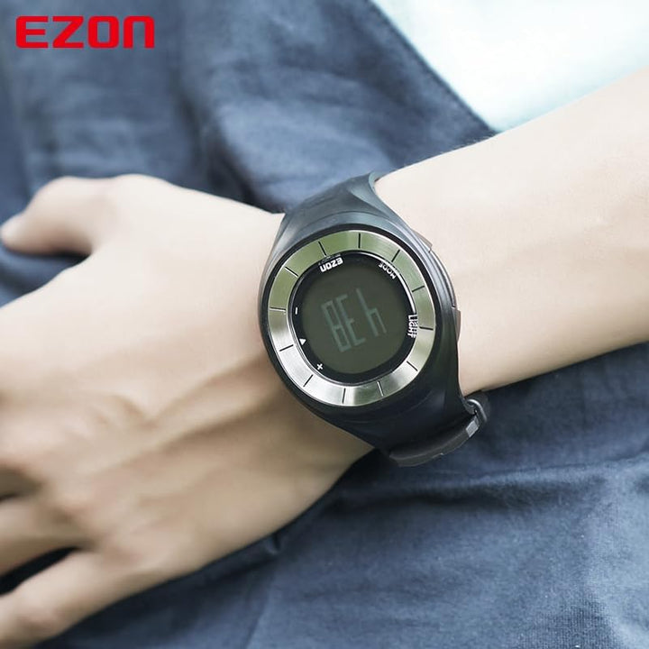 EZON 5ATM Waterproof Digital Watch – Calorie & Step Tracker, Unisex Sports Watch T028
