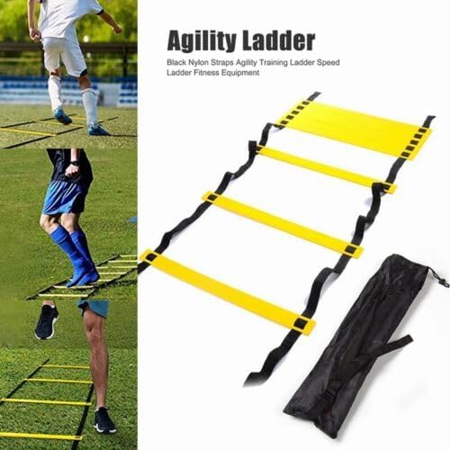 SPPHOENIX 7M & 8M Agility Speed Ladder for Sports Training - Soccer, Football, Fitness Trainer with Adjustable Rungs, Carry Bag Included