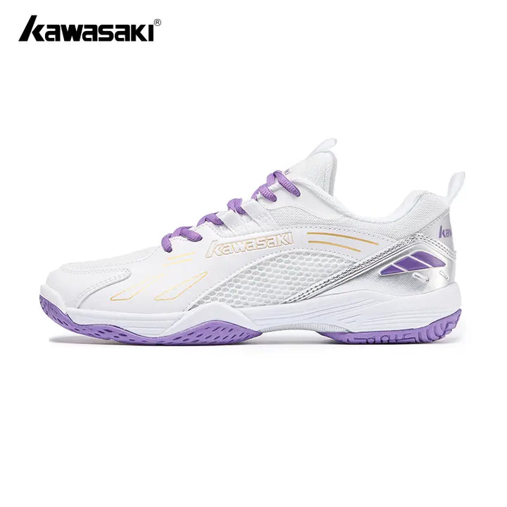 Kawasaki K1B51-B3326 White/Purple Badminton Shoes