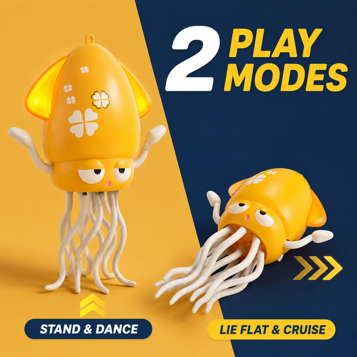 Viral Dancing Squid Toy | Auto Obstacle Avoidance Music Light Rechargeable Kids Toy