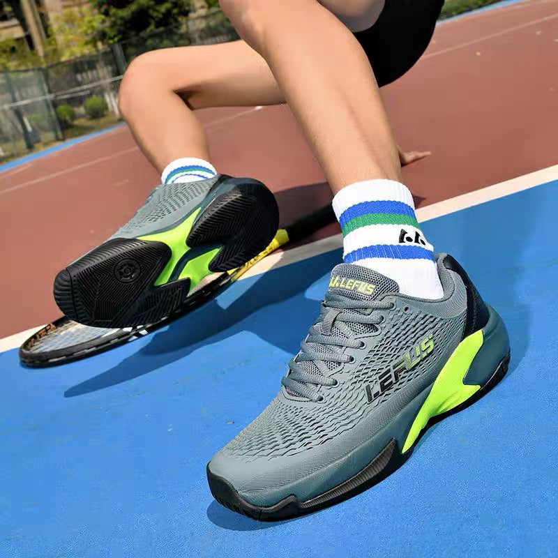 LEFUS Professional Non-Slip Tennis Shoes, Breathable KPU Mesh Sneakers with MD Rubber TPU Sole for Outdoor Sports L033