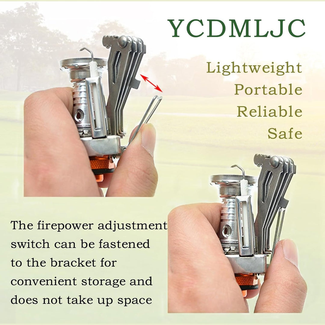 All-in-One Mini Camping Stove - Powerful Flame Portable Burner for Outdoor Camping &amp; Picnic