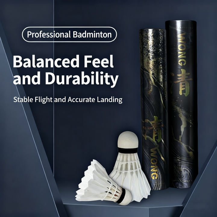 WONG 12 PCS SUPREME Badminton Duck Feather Badminton Shuttlecock