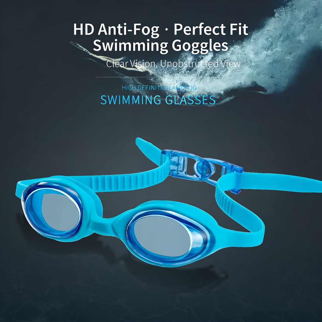 SPP Professional Anti-Fog Swim Goggles, Soft Silicone Nose Bridge, Waterproof, Clear View for Juniors G6200