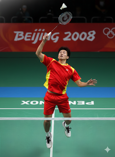 YONEX Man's Badminton Sport short sleeve BO-71C Beijing 2008 Olympic Games Competition Attire (ANTIQUES)