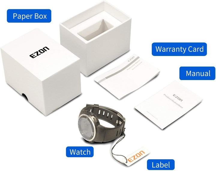 EZON Digital Watch Fitness Watch – Waterproof，Pedometer&Step Counter ,T029