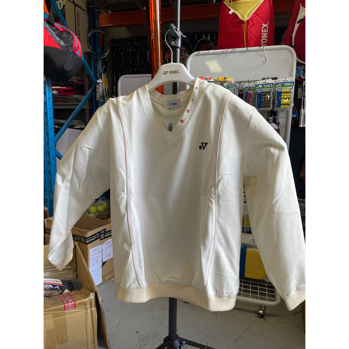 Yonex Women's Long Sleeve Sweatshirt Sweater V-Neck Warm Clothes 38003