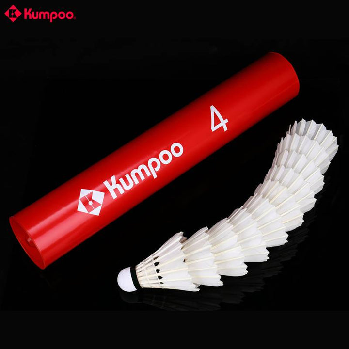KUMPOO 12 PCS NO.4 Badminton Duck Feather Badminton Shuttlecock