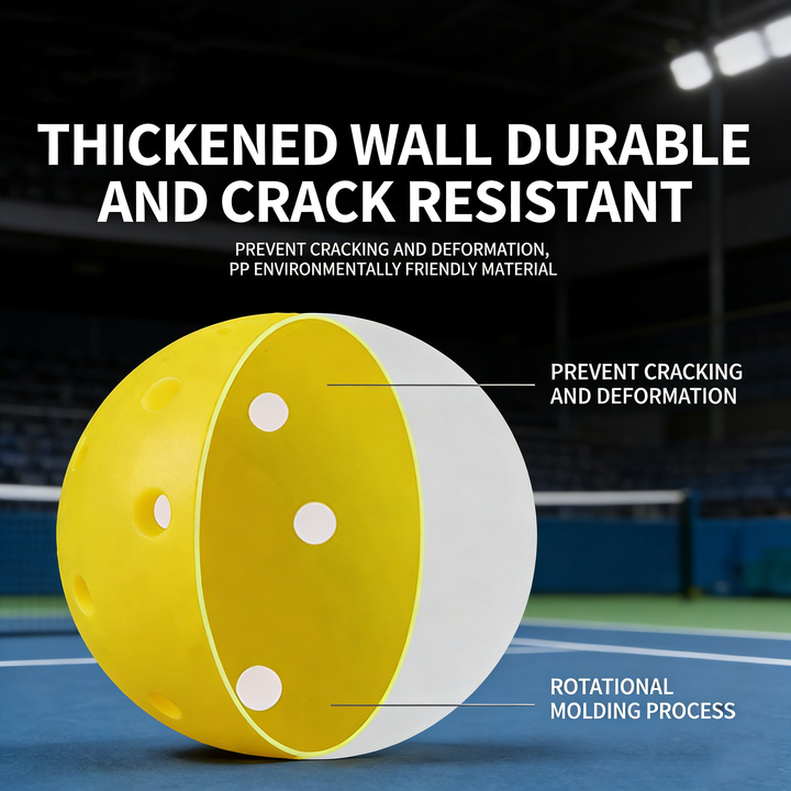 SPP 40-Hole Rotomolded One-Piece Pickleball - Tournament-Grade with Smooth Surface &amp; Uniform Structure
