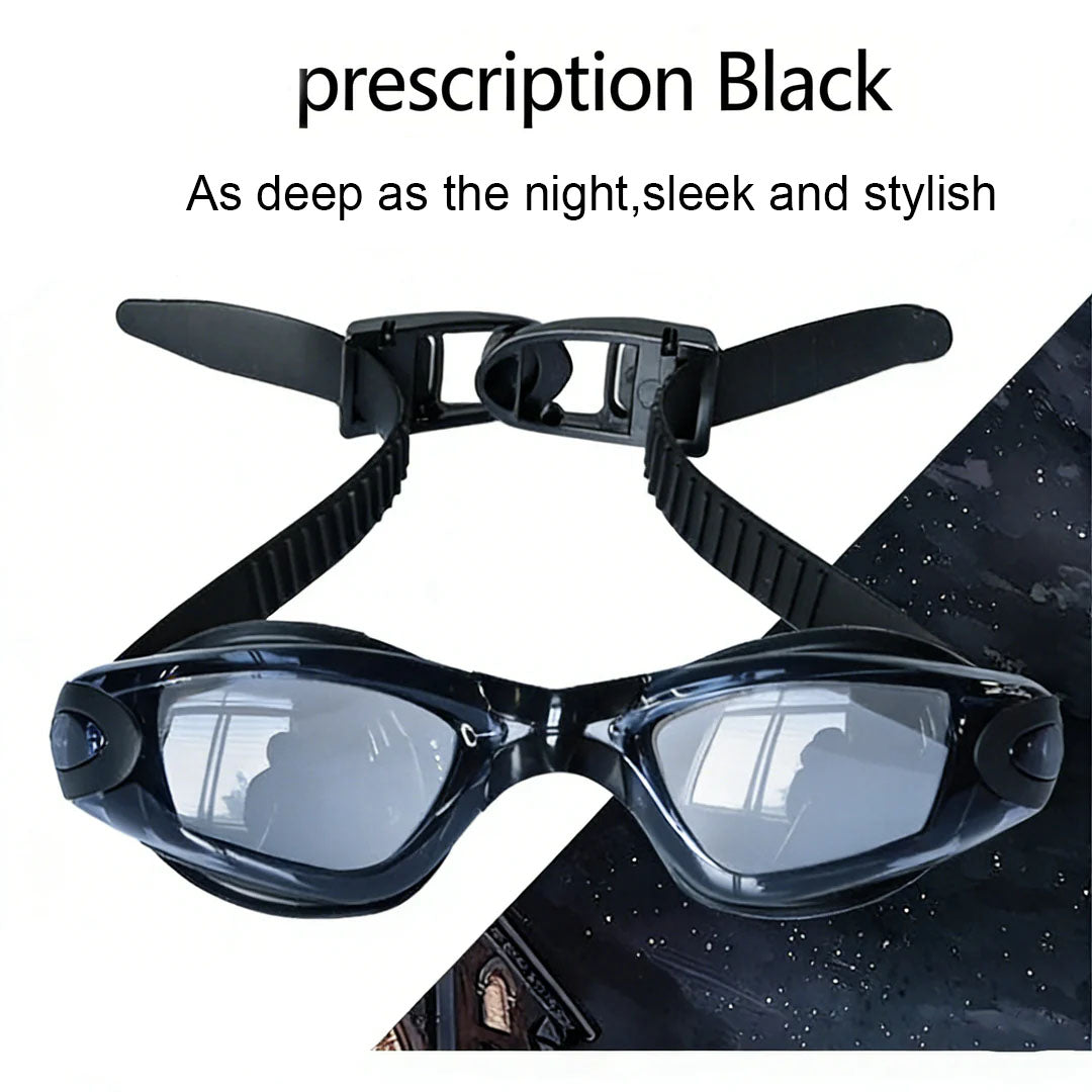 SPP Adult Swimming Goggles with Optical Lens for nearsightedness, HD Anti-Fog PC Lens Anti-UV Anti-Glare Waterproof Durable G3200P