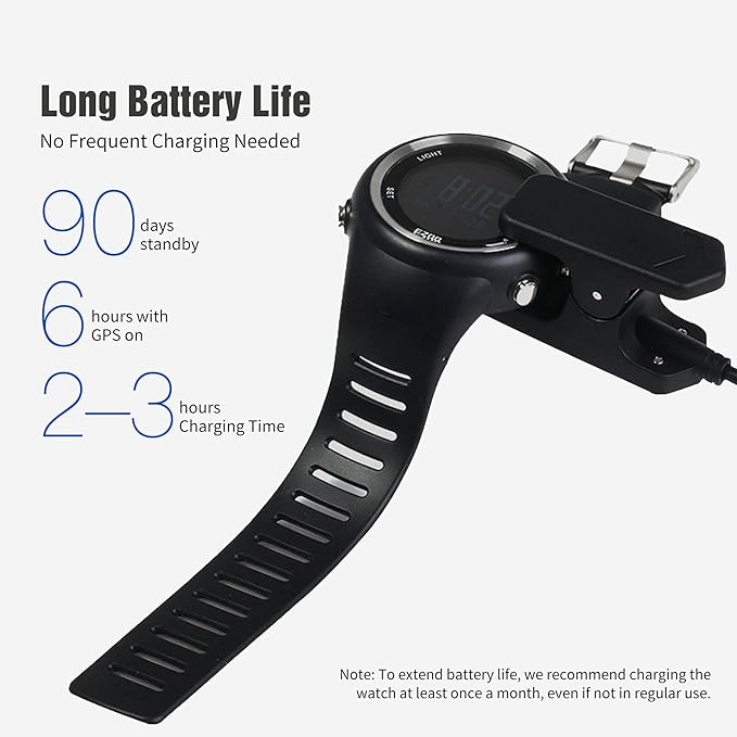 EZON GPS Running Watch – Speed, Calorie Tracker & Stopwatch for Men T031