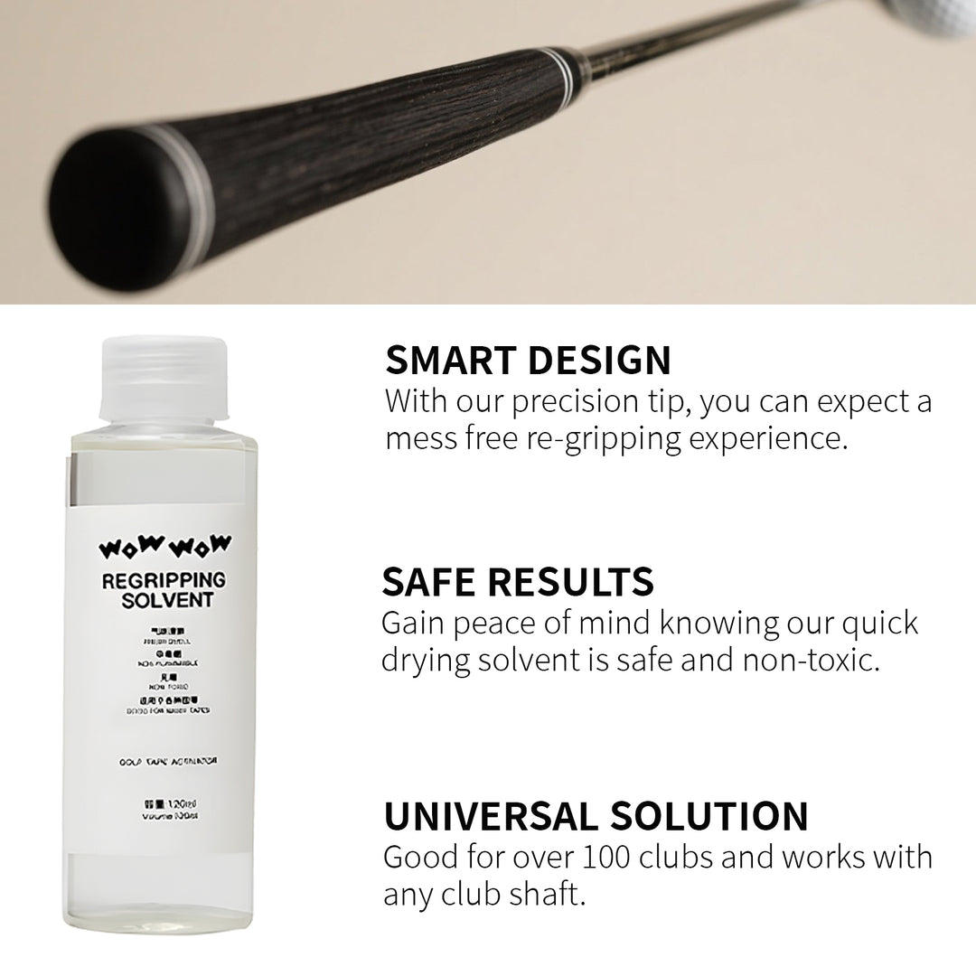 WOWWOW Golf Repair Set Regrip Kit ReGrip Clamp,tool ,Grip Tape 120ml ,Grip Solvent