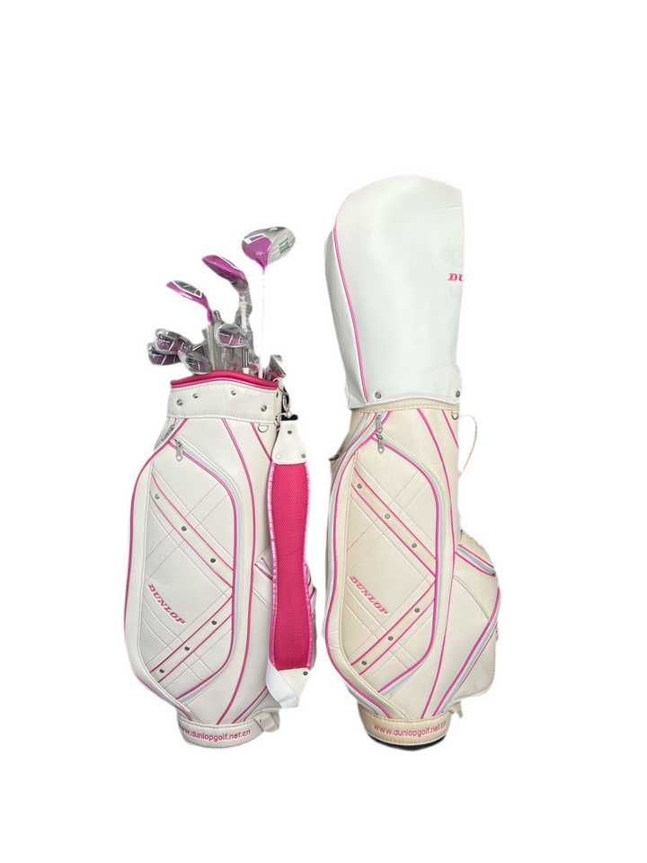 CLEARANCE SALE （The Club Cover Is Aging And Peeling）DUNLOP WOMEN'S GOLF SET TOUR PINK 514340D（3 wood, 7 iron and one push）