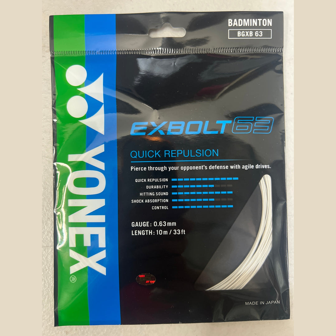YONEX EXBOLT63 Badminton String - BLACK