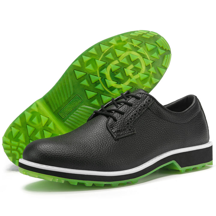 KSOKGOF Professional Waterproof Golf Shoes Outdoor Spiked Golf Footwear Unisex for Men &amp; Women, Black G8005