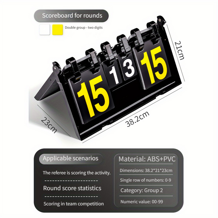 JING Game Scoreboard Can Be Turned Basketball Billiards Football Badminton ball Scoreboard