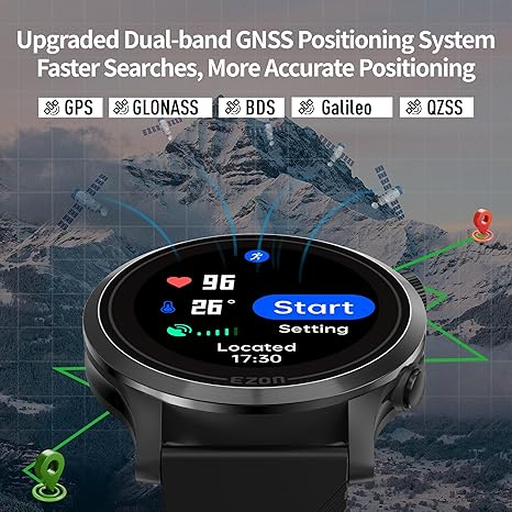 EZON GPS Sports Running Watch with Precision Heart Rate Monitoring T953