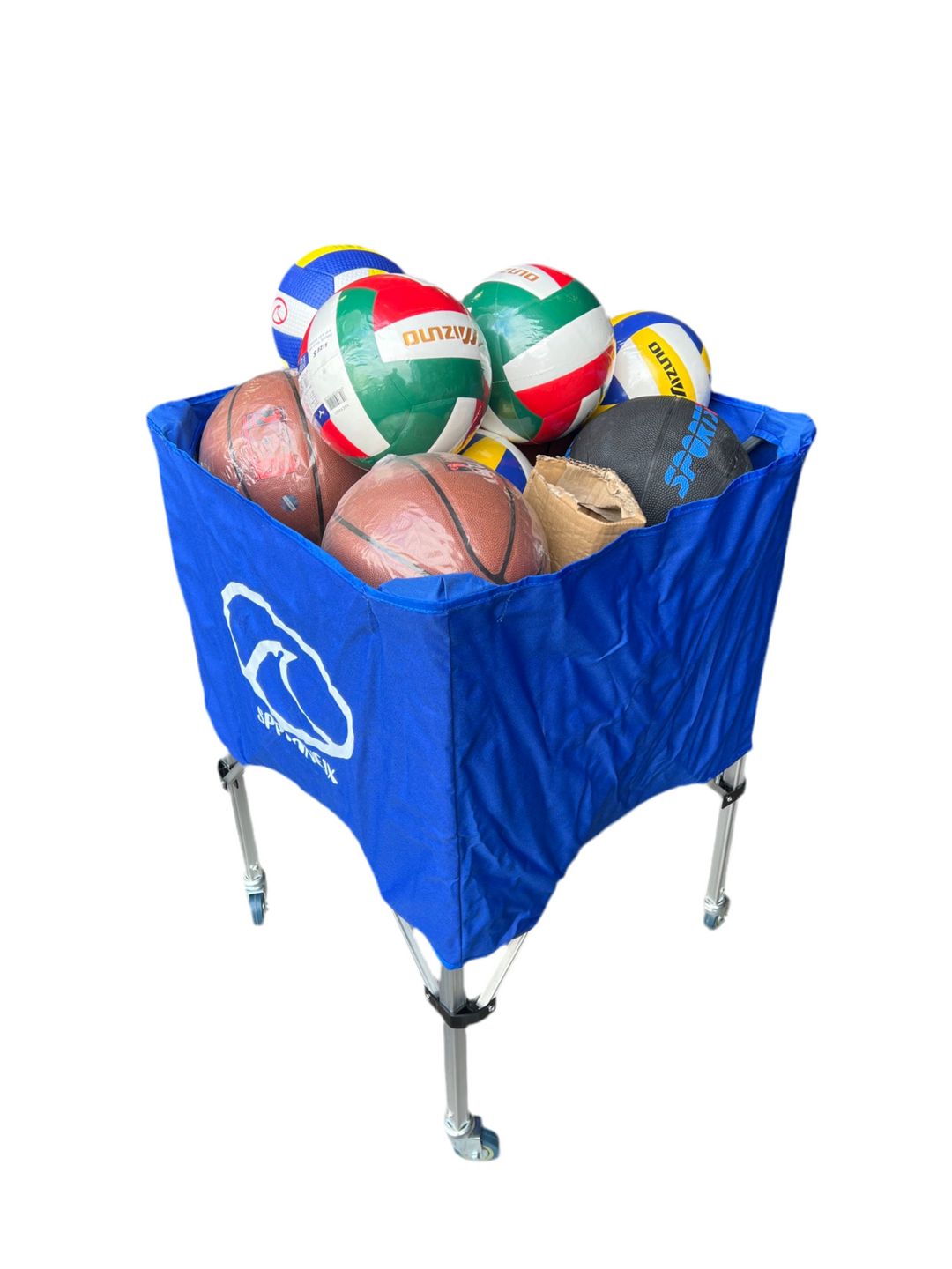 SPPHONEIX Portable Cart with Wheels Volleyball basketball football Ball Storage Indoor Outdoor