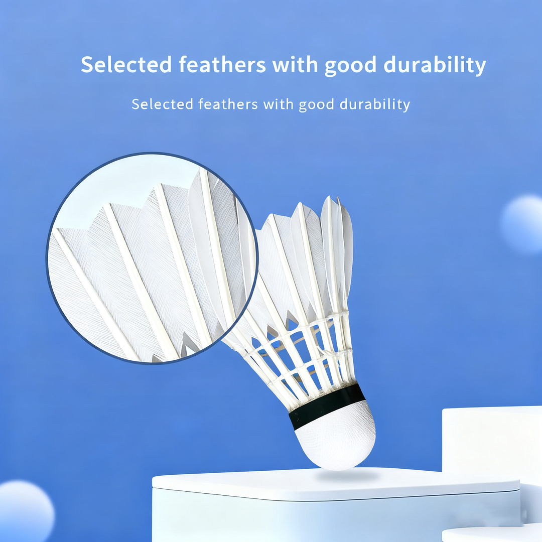 WONG 12 PCS 09 Badminton Duck Feather Badminton Shuttlecock