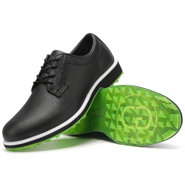 KSOKGOF Professional Waterproof Golf Shoes Outdoor Spiked Golf Footwear Unisex for Men &amp; Women, Black G8005