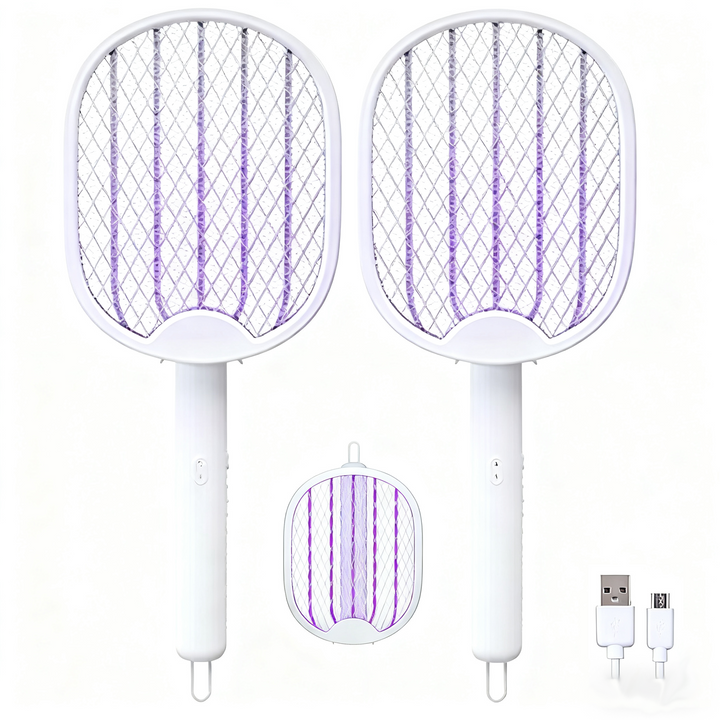 Electric Bug Zapper,Rechargeable Mosquito Killer,Mosquito Bat with Trap Lamp for Indoor and Outdoor