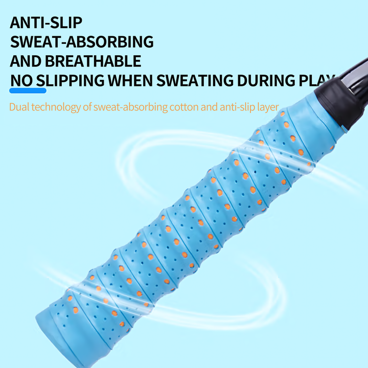 SPPHONEIX  Two Color Memory  EVA Keel Racket Grip Anti Slip Perforated Super Absorbent Tennis Overgrip Badminton Overgrip Pickleball Overgrip Various Sports Equipment Grip