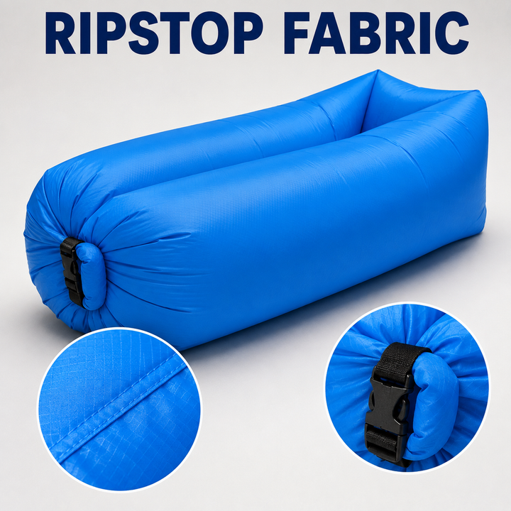 Portable Inflatable Air Sofa, No Pump Required Lightweight Air Lounger for Outdoor Camping Beach Park