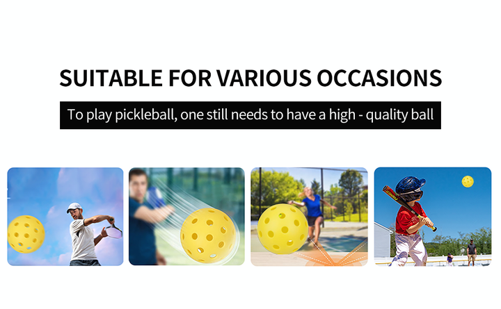 SPPHONEIX Pickleball Ball 26/40-hole Indoor&outdoor Balls 6Pcs 12Pcs
