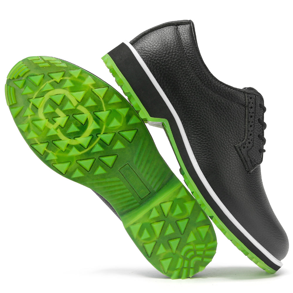KSOKGOF Professional Waterproof Golf Shoes Outdoor Spiked Golf Footwear Unisex for Men &amp; Women, Black G8005