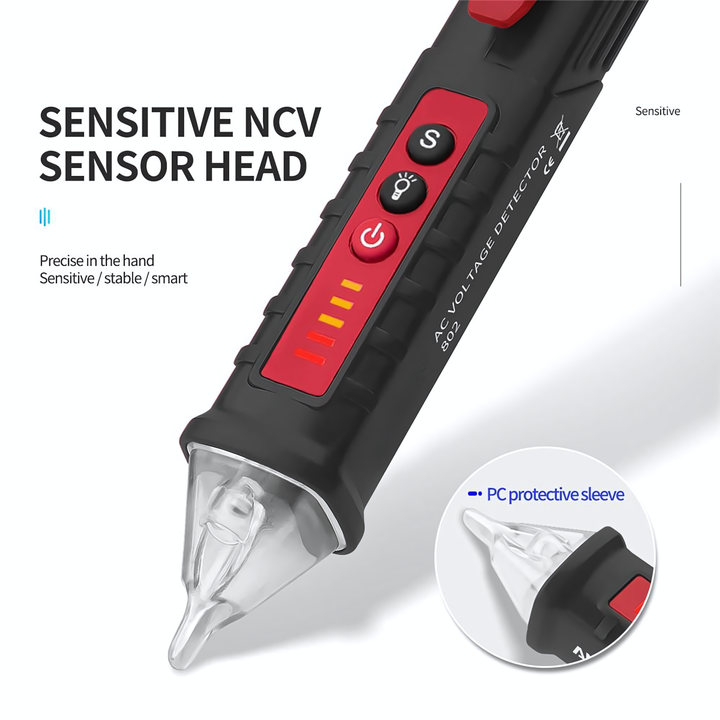 Non-Contact Voltage Detector Digital Electrical Pen Live Wire Tester,VD802