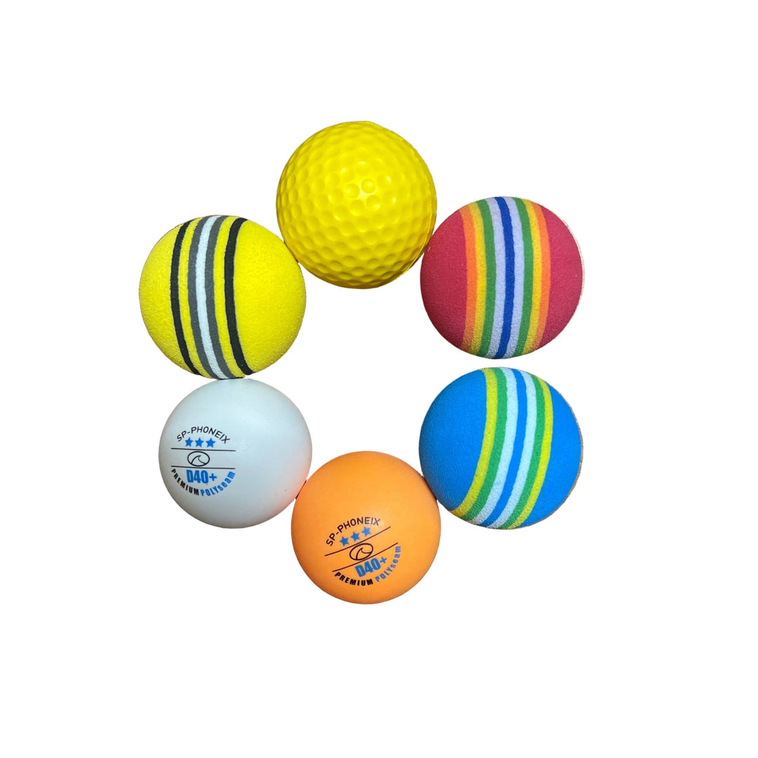 SPP Three different hardness levels of high-efficiency golf swing training balls, suitable for both indoor and outdoor use. 3PCS of various ball materials EVA ABC+ PU (random color matching at shipment)