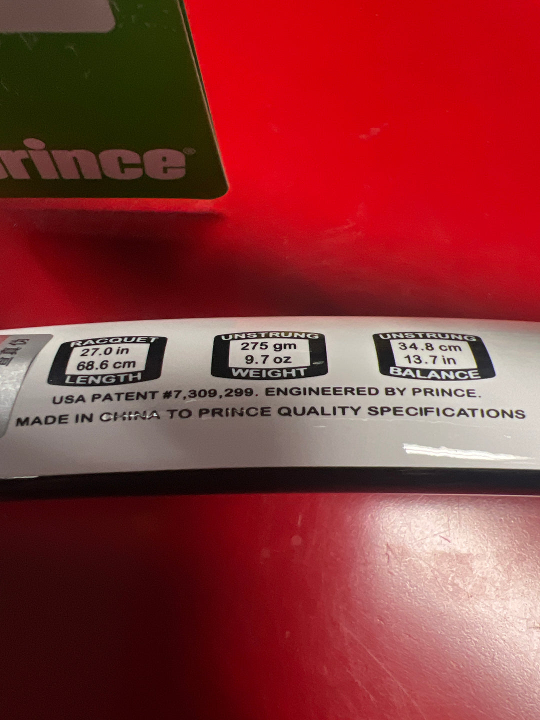 PRINCE AirO Agile Black 7T22DF012 grip size 2 4(1/4) New Old Stock
