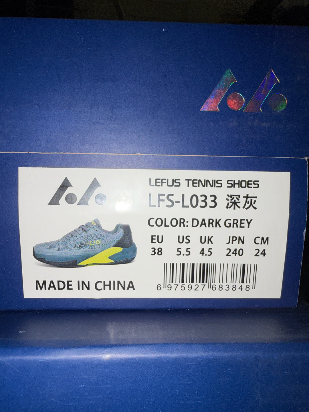 LEFUS Professional Non-Slip Tennis Shoes, Breathable KPU Mesh Sneakers with MD Rubber TPU Sole for Outdoor Sports L033