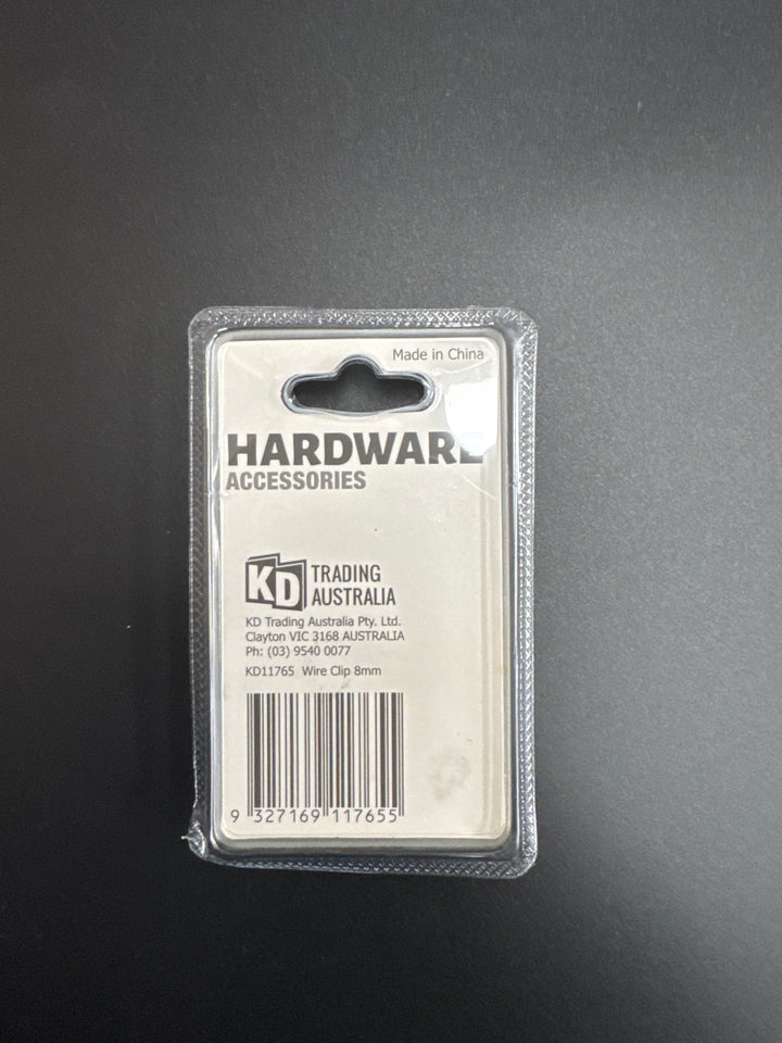 Round White Cable Clip – 8mm, With Concrete Nail, High-Quality PVC, Wire Organizer