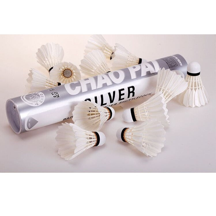 CHAOPAI 12 PCS  Silver Chao Pai Duck Feather Badminton Shuttlecock