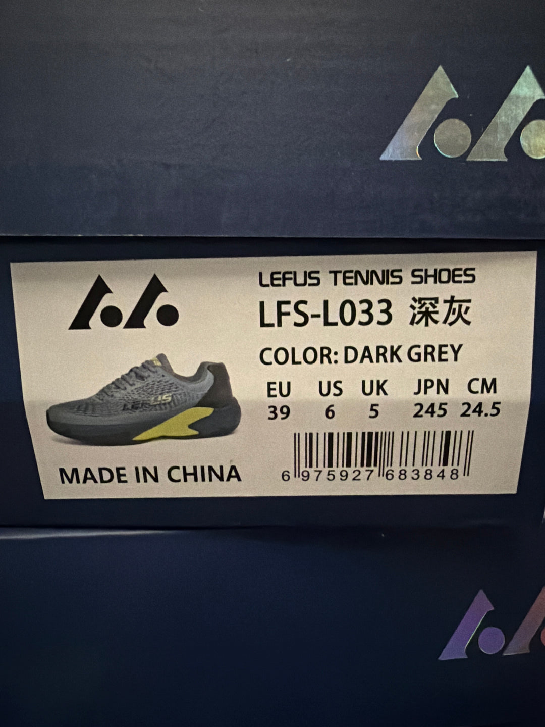 LEFUS Professional Non-Slip Tennis Shoes, Breathable KPU Mesh Sneakers with MD Rubber TPU Sole for Outdoor Sports L033