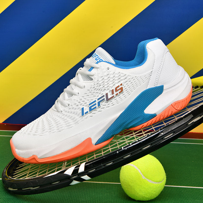 LEFUS Professional Non-Slip Tennis Shoes, Breathable KPU Mesh Sneakers with MD Rubber TPU Sole for Outdoor Sports L033