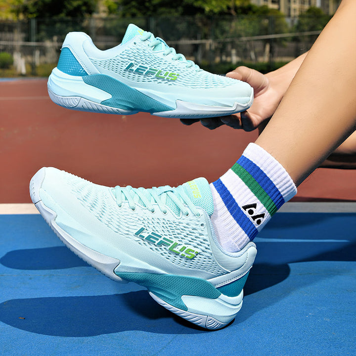 LEFUS Professional Non-Slip Tennis Shoes, Breathable KPU Mesh Sneakers with MD Rubber TPU Sole for Outdoor Sports L033