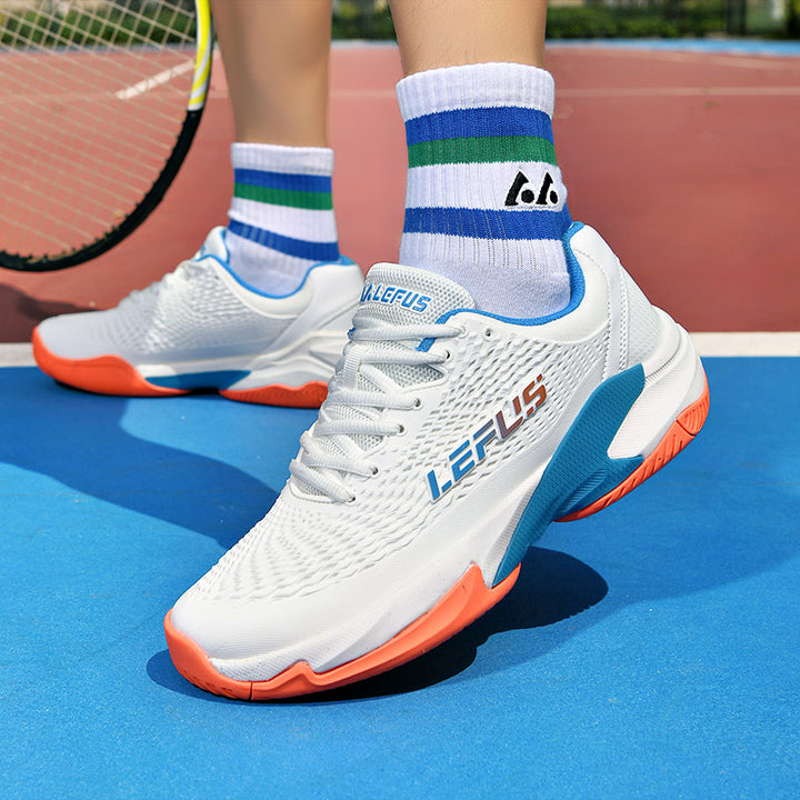LEFUS Professional Non-Slip Tennis Shoes, Breathable KPU Mesh Sneakers with MD Rubber TPU Sole for Outdoor Sports L033