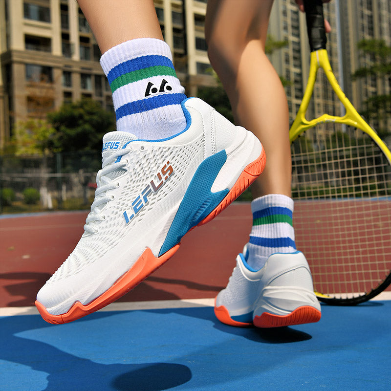 LEFUS Professional Non-Slip Tennis Shoes, Breathable KPU Mesh Sneakers with MD Rubber TPU Sole for Outdoor Sports L033