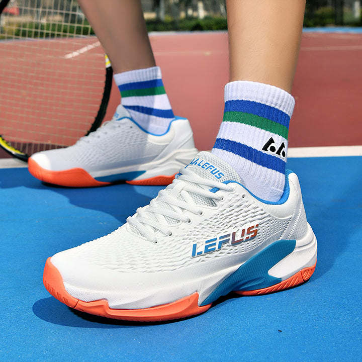 LEFUS Professional Non-Slip Tennis Shoes, Breathable KPU Mesh Sneakers with MD Rubber TPU Sole for Outdoor Sports L033