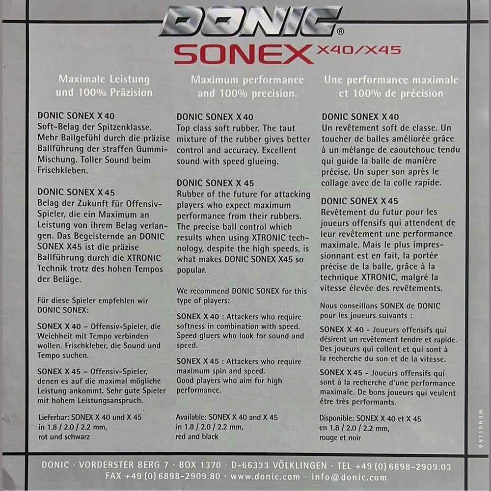 Donic Sonex X40