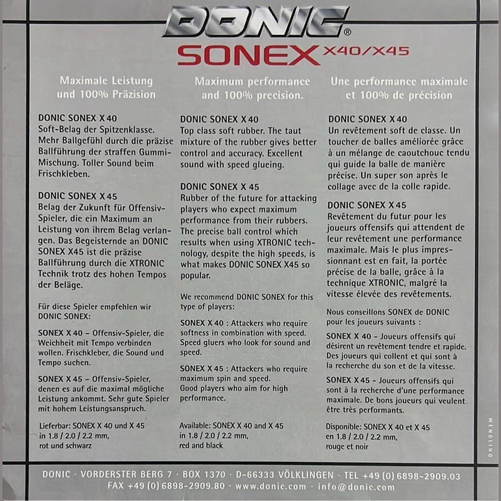 Donic Sonex X40